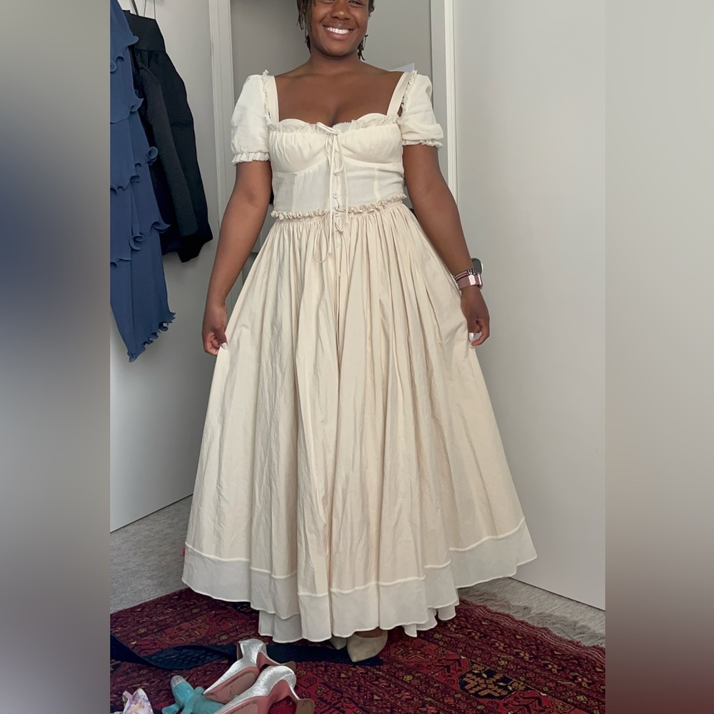 Rosie Assoulin Garten Party Ruffled Cotton-blend Maxi Dress